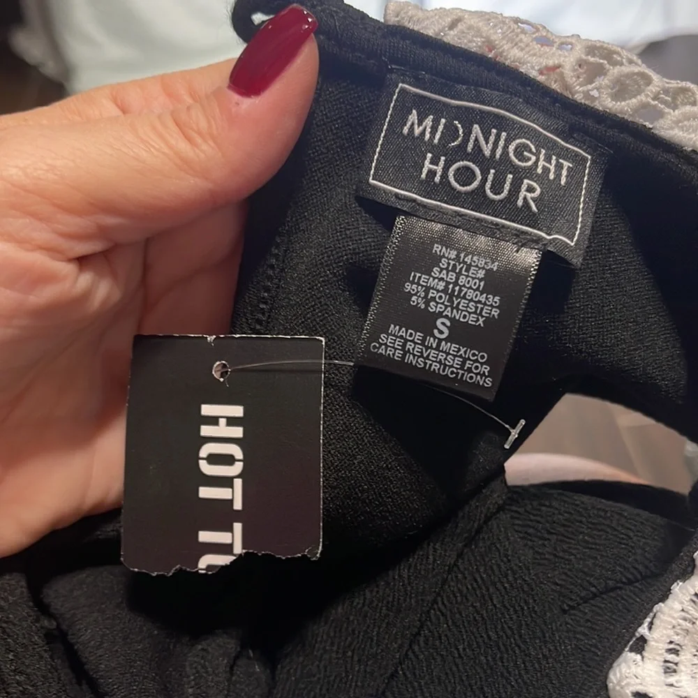 Hot Topic Midnight Hour dress. Black with white lace collar. Size S. NWT - Picture 7 of 12